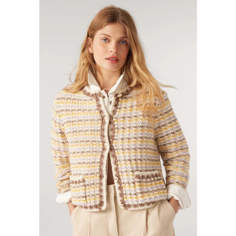ba&sh Multicolor Striped Cardigan